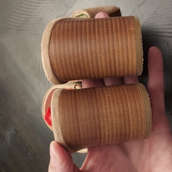 COLE HAAN Womens Daina Suede Leather Stacked Heel Slip On Open Toe Sandals - Picture 7 of 12